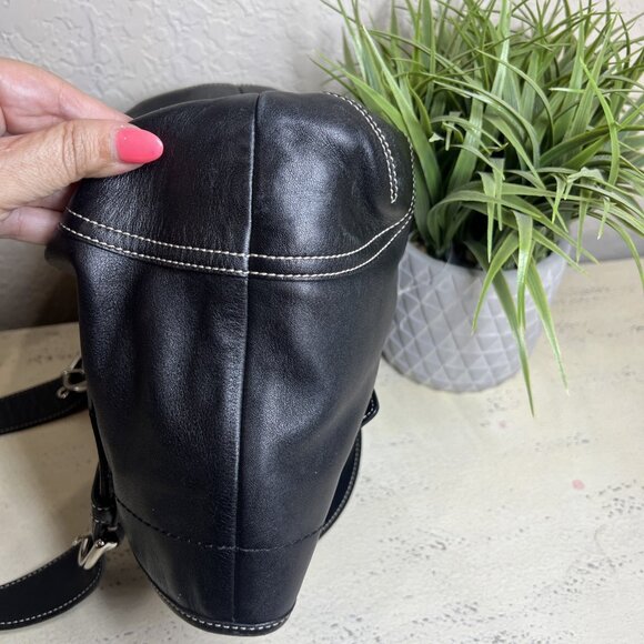 Vintage Coach Black Leather Soho Handbag Shoulder Purse M05D-9544 - Picture 12 of 12